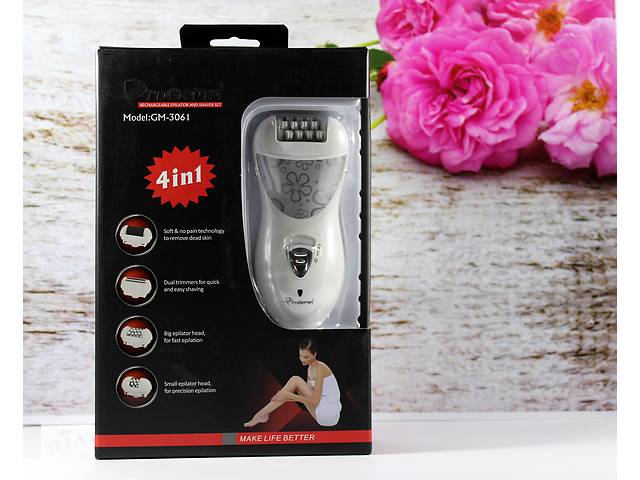 Эпилятор Gemei GM-3061 4 в 1 Епілятор насадки