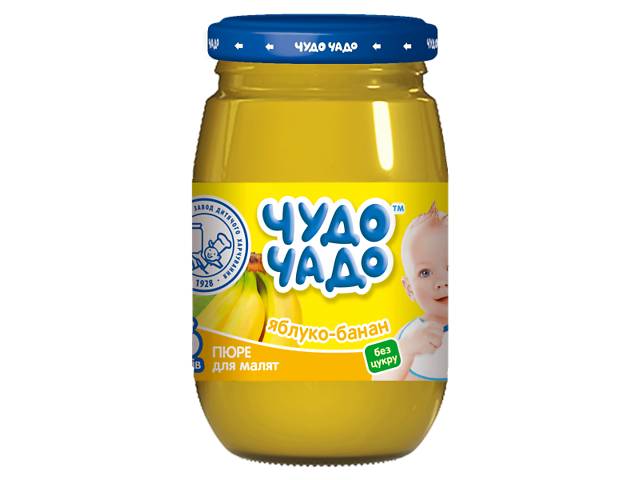 Пюре Чудо-чадо Яблоко и банан, без сахара, 170 г