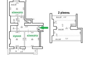 Продається 2-кімнатна квартира 90 кв. м у Івано-Франківську