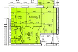 Продается 2-комнатная квартира 60.18 кв. м в Василькове