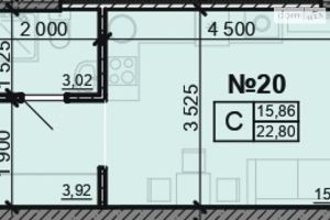 Продается 1-комнатная квартира 22.8 кв. м в Одессе