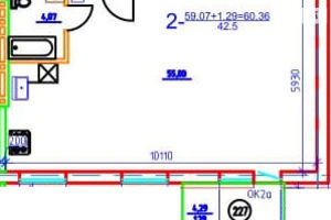 Продается 2-комнатная квартира 60.36 кв. м в Днепре