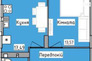 Продается 1-комнатная квартира 43.2 кв. м в Львове
