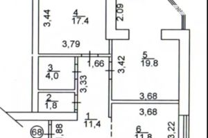 Продается 2-комнатная квартира 66.2 кв. м в Киево-Святошинске