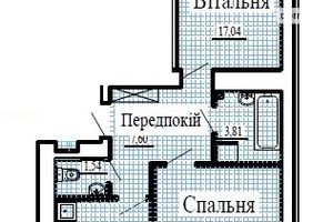 Продается 2-комнатная квартира 57.74 кв. м в Луцке