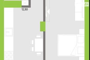 Продается 1-комнатная квартира 40.1 кв. м в Луцке