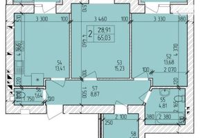 Продається 2-кімнатна квартира 67.39 кв. м у Хмельницькому