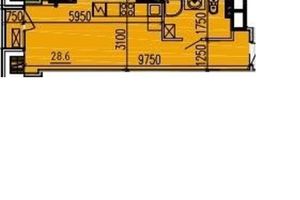 Продается 1-комнатная квартира 29.6 кв. м в Днепре