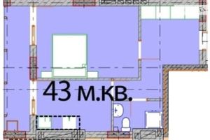 Продается 1-комнатная квартира 43 кв. м в Ужгороде