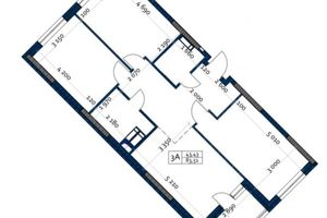 Продается 3-комнатная квартира 83.51 кв. м в Киеве