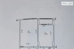 Продается 1-комнатная квартира 43 кв. м в Черкассах