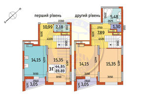 Продается 3-комнатная квартира 89.89 кв. м в Киеве