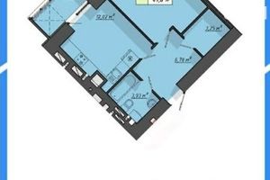 Продается 1-комнатная квартира 47.8 кв. м в Тернополе