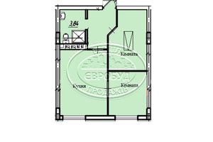 Продается 2-комнатная квартира 42.35 кв. м в Тернополе